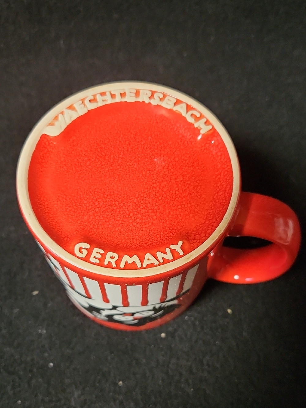 Waechtersbach Germany Red Cat Graphic Ceramic Coffee Mug - Picture 3 of 3
